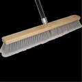 Dqb Industries DQB Industries 9975 24 in. Grey Flag Tip Floor Sweep With 60 in. Threaded Handle 25881099752